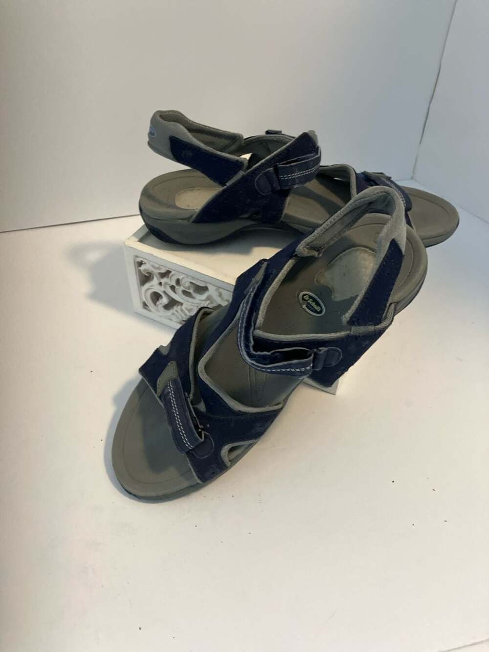 Dr. Scholl's Women's Naveen III-MT Navy Suede Sport Sandals Size 9M
